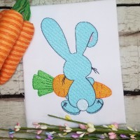 Easter Bunny with Carrot Machine Embroidery Design